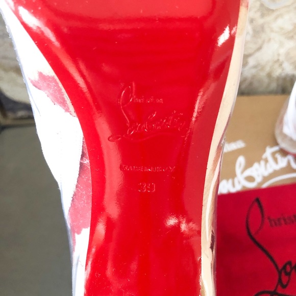 New! Christian Louboutin 100 PVC Loubi Ankle Boots - Picture 10 of 10